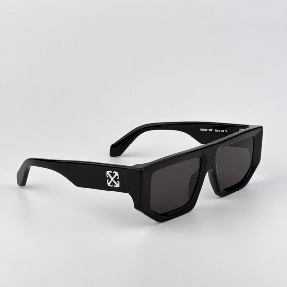 Off-White VANCOUVER Men Sunglasses Black Square Grey Lenses | Model OERI13F 1007 - Picture 5 of 12